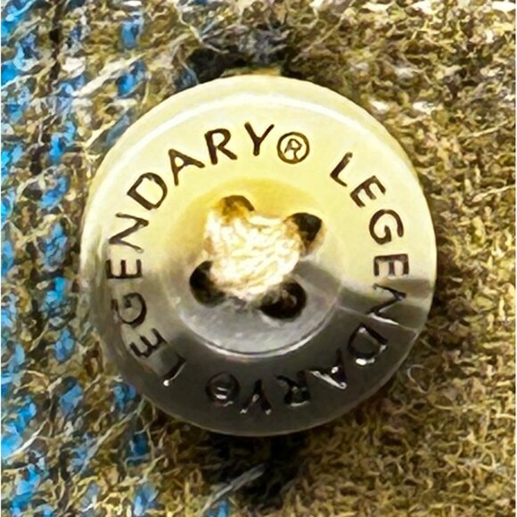 Legendary Whitetails Mens Flannel Shirt XL Blue Plaid Corduroy Collar Buck Camp - Picture 5 of 6